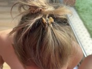 he waits for me to swallow my dessert 6/16