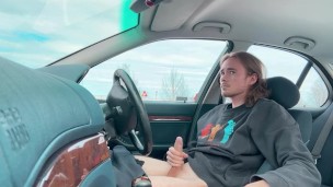 Caught Jerking my big twink dick in public