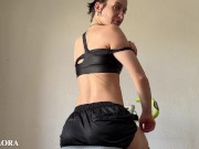 Showing My Perfect Ass as I WorkOut on my Exercise Bike - Fitness Domme Works Up a Sweat 8/16