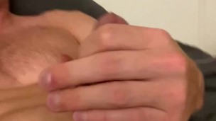 Hot guy plays with cock