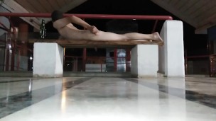Nude in public mall