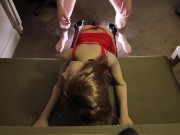 Sexy Australian Brunette Doll in Lingerie gets banana in ass and fucked with cum 11/16