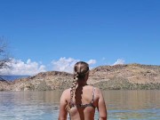 Sexy poolside strip n shower 14/16