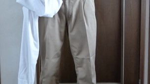 Nipple masturbation by solo Gay. Japanese man
