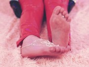 Curvy Wet Pussy MILF loves kinky games! Latex Rubber Bondage and Pussy Masturbation with Cowgirl