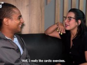 Stepson with BBC fucks his MILF Stepmom in my first interracial experience until he cums in my mouth 3/16