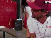 Gina, Karlee and Cindy Fuck Their Old Coach In The Locker Room - SCAM ANGELS 3/16