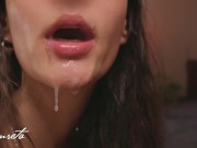 Too Much Sperm In Her Mouth. Gorgeous Cum Load Compilation - Amateur Lanreta 9/16