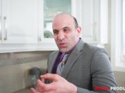 Sexy Blonde Babe is Fucked Hard by a Big Man in the Kitchen 2/16