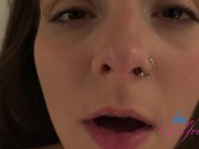 GFE session with Serena Hil sucking cock, foot play and taking a cumshot deep inside her pussy 15/16