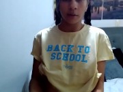 beautiful secretary changes clothes in her room 4/16