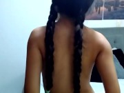 beautiful secretary changes clothes in her room 9/16