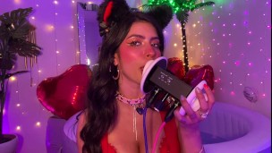 ASMR EAR LICKING HOT CATGIRL ARA ARA MEOW Your Valentine Uwu - CorneliustheCat ASMR