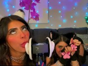 ASMR TWO Cats Flirt and Lick Your Ears with Eye Contact layered  sounds - CorneliustheCat ASMR 10/16