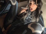 Cute Spider Babe Smoking and Fucking (full vid on my 0nlyfans/ManyVids)