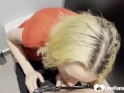 Horny slutty blonde girl fucked in the toilet 6/16