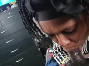 EBONY MILF GIVES STEPSON SLOPPY TOPPY 8/16