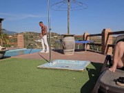 POOL GUY CAUGHT ME PLAYING WITH MY WET PUSSY I GAVE THE POOL GUY A HANDJOB 2/16