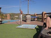 POOL GUY CAUGHT ME PLAYING WITH MY WET PUSSY I GAVE THE POOL GUY A HANDJOB 5/16