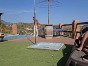 POOL GUY CAUGHT ME PLAYING WITH MY WET PUSSY I GAVE THE POOL GUY A HANDJOB 6/16