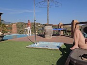 POOL GUY CAUGHT ME PLAYING WITH MY WET PUSSY I GAVE THE POOL GUY A HANDJOB 9/16