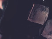 Pussy Play and Big Ass Tease. Hot MILF in PVC shiny clothes and Stockings