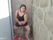 Filipina taking a bath outside the house got fuck 11/16