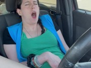 Cute brunette masturbates on lunch break 15/16