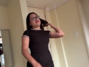 I was so horny that I took off my coworker's condom and he came in my vagina 1/16