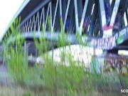 GERMAN SCOUT - Pink Hair Curvy Teen Maria Gail with Saggy Tits at Rough Anal Sex Casting 1/16