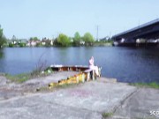 GERMAN SCOUT - Pink Hair Curvy Teen Maria Gail with Saggy Tits at Rough Anal Sex Casting 2/16