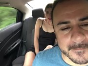 sexy girl has her lush put in her pussy and cums in the back seat of the uber 11/16