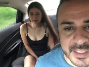 sexy girl has her lush put in her pussy and cums in the back seat of the uber 12/16