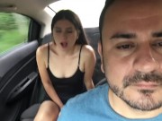 sexy girl has her lush put in her pussy and cums in the back seat of the uber 16/16