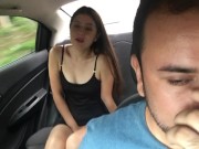 sexy girl has her lush put in her pussy and cums in the back seat of the uber 6/16