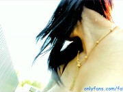 Masturbating in the car outdoor, until a big squirt on the grass! 10/16