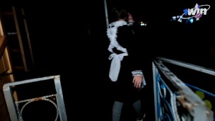 After the prom, I went for a walk in cotton tights