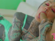 ASS FUCK loving heavily tattooed hippie ANAL STRETCHING, gape, prolapse and gets fucked by a big dick 15/16