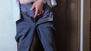 A Japanese man who doesn't have a partner is masturbating alone today.
