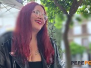 Redhead girl is desperate for showing her nice body 3/16