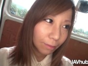 Busty Japanese hottie gets wild with her boyfriend in the car 1/16