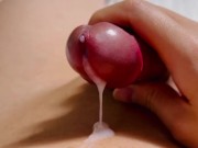 Japanese Male closeup masturbation and cumshot dripping pulsing penis 13/16