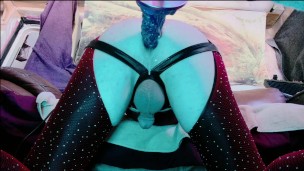 Long Purple Anal Dildo Streching My Ass!!!!