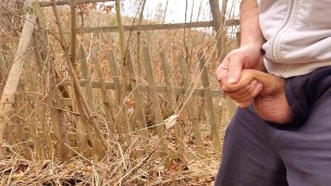 Fast huge cum near an old abandoned house