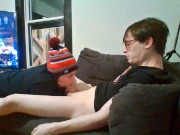 Green Socked Loser Cums under Heather Kane pressure! 3/16