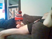 Green Socked Loser Cums under Heather Kane pressure! 9/16