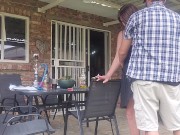 Fucking my stepmom in the backyard