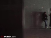 Small tits Italian cheating with very big dick caught by angry boyfriend 2/16