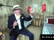 Airheaded Ginger Spitroasted By Hunk Professor & Muscle Bear Skipper - Lauren Phillips - Biphoria 1/16