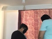 I fuck a sexy skinny girl on all fours and then she sucks my friend's penis 10/16